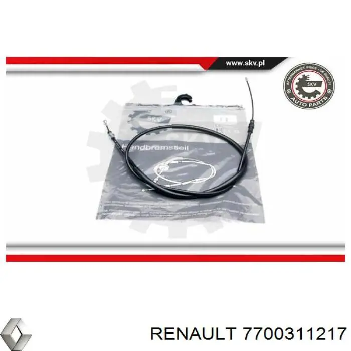 Задний трос ручника Renault (RVI) 7700311217 цена, от 9.44 USD