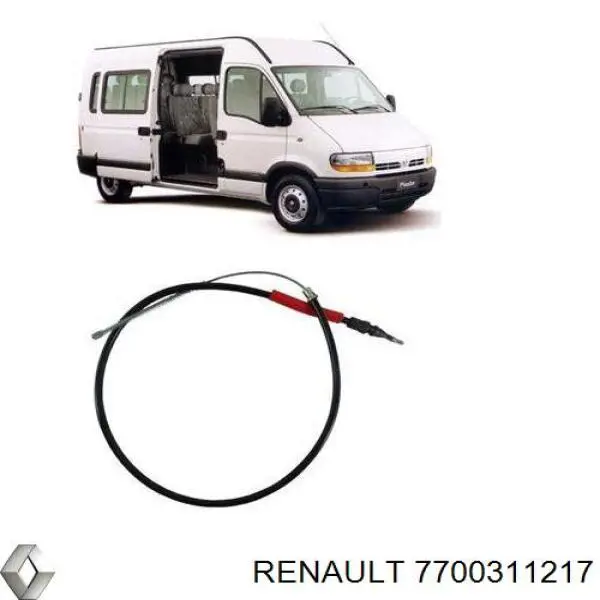 Задний трос ручника Renault (RVI) 7700311217 цена, от 9.44 USD