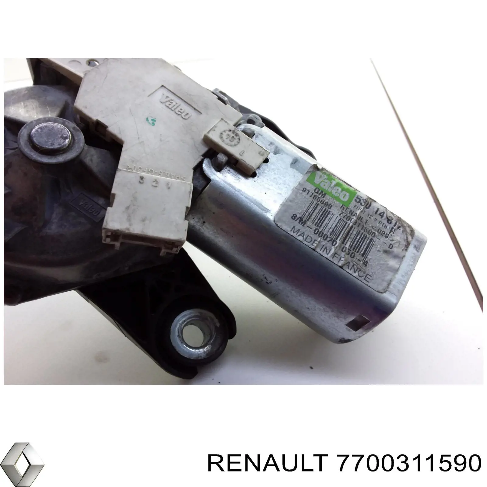 7700311590 Renault (RVI) motor de limpador pára-brisas de vidro traseiro