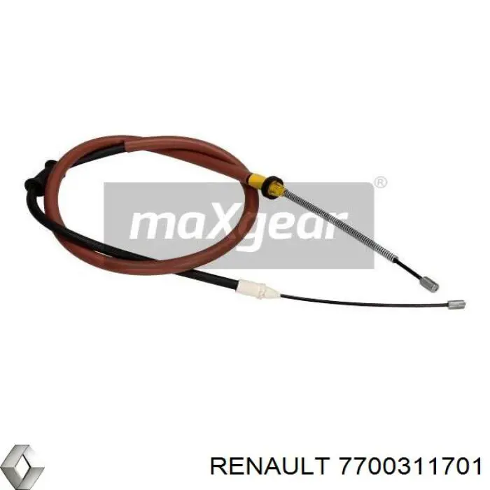 Трос стояночного тормоза задний правый Renault (RVI) 7700311701 цена, от 8.17 USD