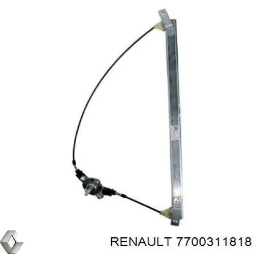 7700311818 Renault (RVI) mecanismo de acionamento de vidro da porta dianteira esquerda