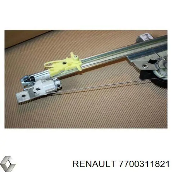 7700311821 Renault (RVI) mecanismo de acionamento de vidro da porta dianteira direita