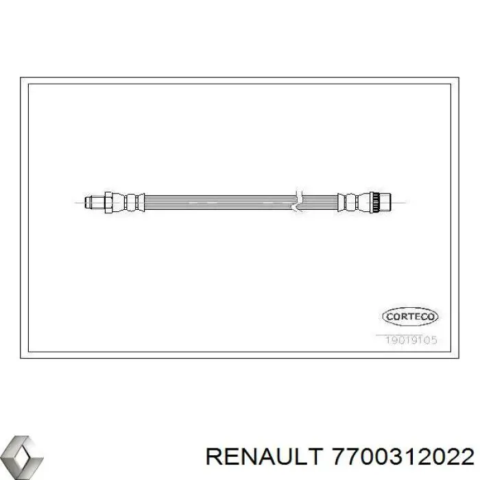 7700312022 Renault (RVI) шланг тормозной задний