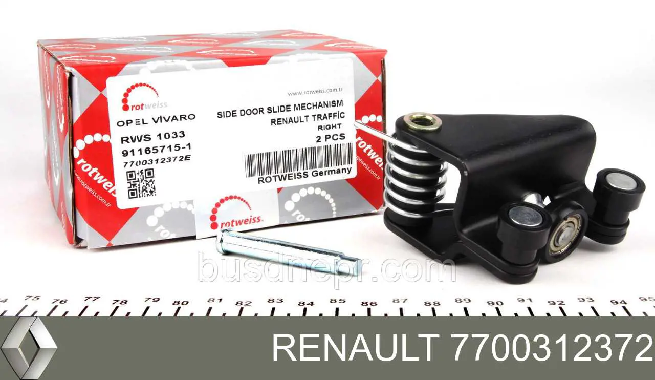 Ролик двери боковой/сдвижной, правый центральный Renault (RVI) 7700312372 цена, от 41.35 USD