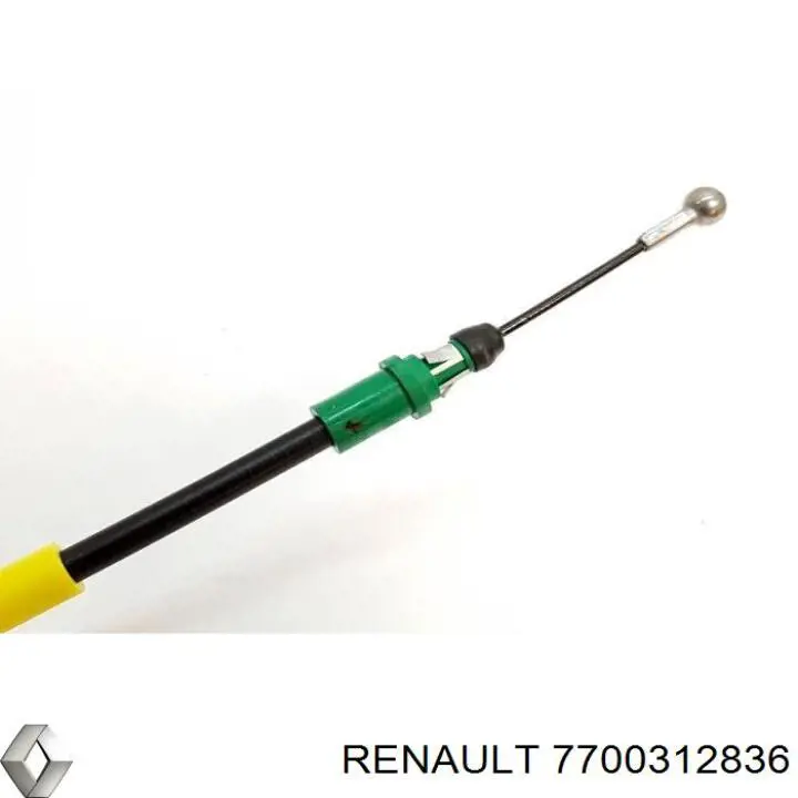 Задний правый трос ручника 7700312836 Renault (RVI)