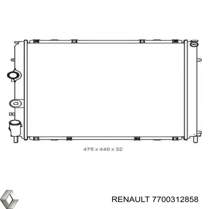 Купить 7700312858 Renault (RVI) Радиатор водяной