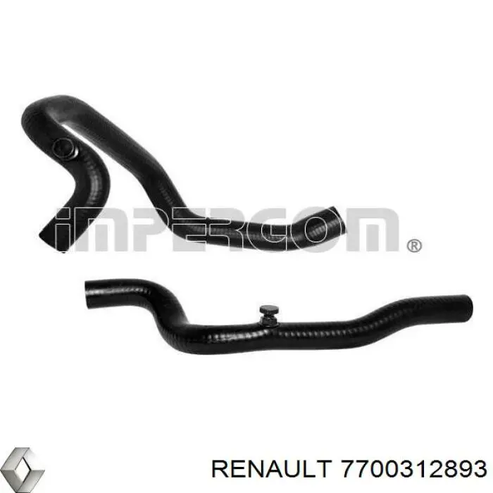 7700312893 Renault (RVI) шланг радиатора отопителя (печки, обратка)