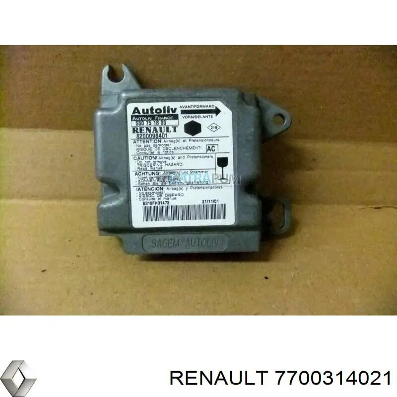 Амортизатор передний 7700314021 Renault (RVI)