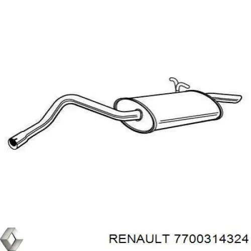 Купить 7700314324 Renault (RVI) Глушитель задний