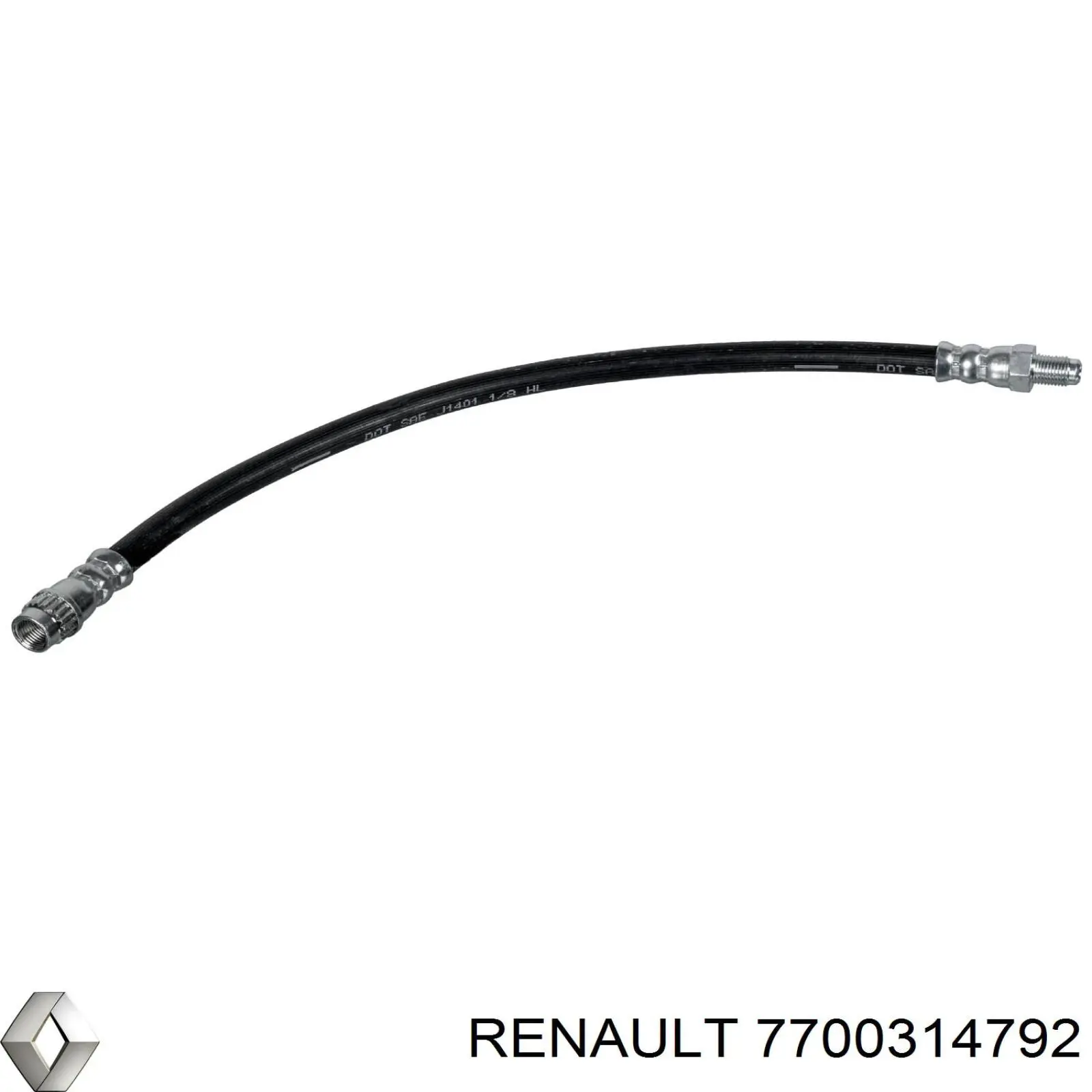 Задний тормозной шланг 7700314792 Renault (RVI)