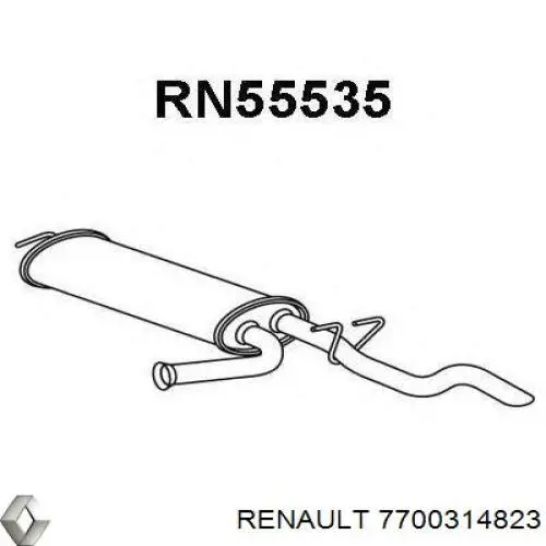 Выхлоп задний Renault (RVI) 7700314823 цена, от 67.51 USD