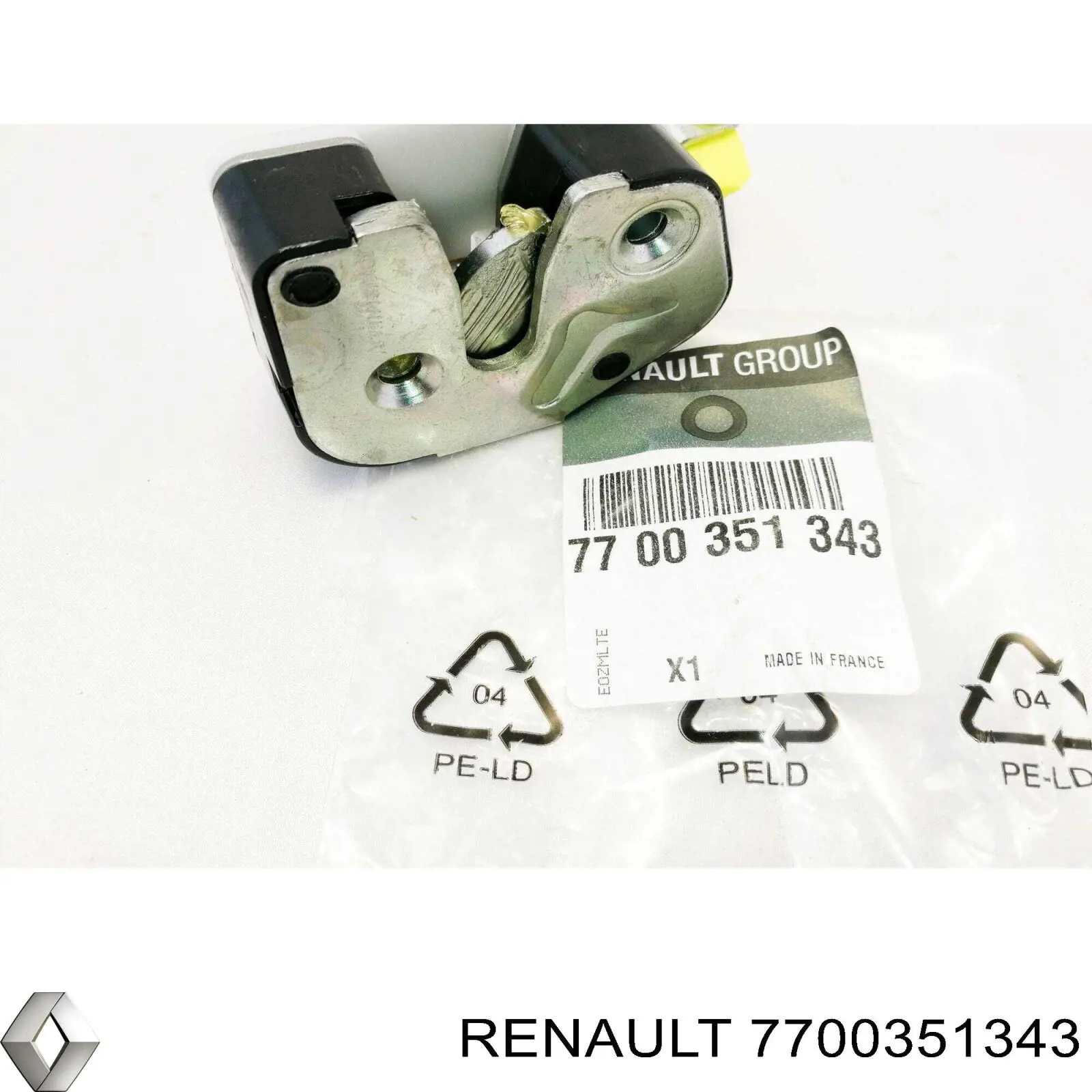 Fecho da porta lateral deslizante direita 7700351343 Renault (RVI)
