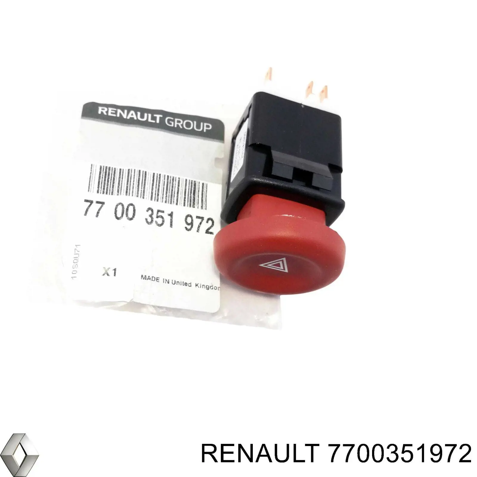 Кнопка аварийного сигнала Renault (RVI) 7700351972 цена, от 182.98 USD