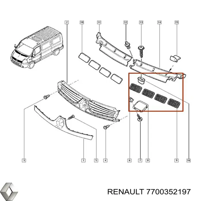 7700352197 Renault (RVI) 