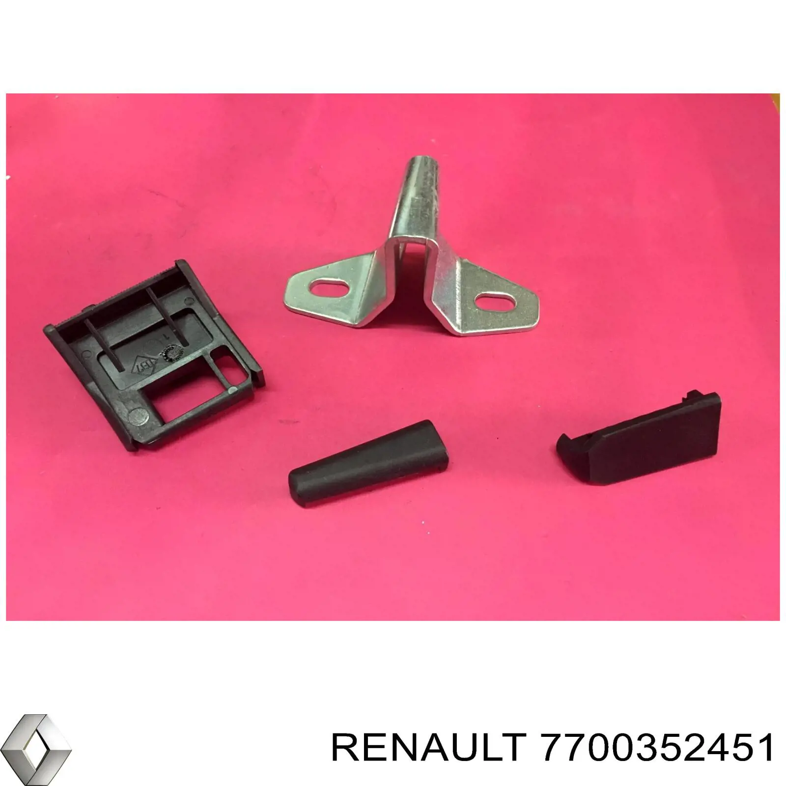 7700352451 Renault (RVI) gozno de garra (parte complementar esquerdo inferior de fecho da porta traseira batente)