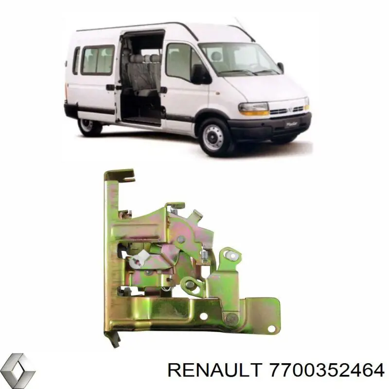 Замок двери задней правой распашной 7700352464 Renault (RVI)