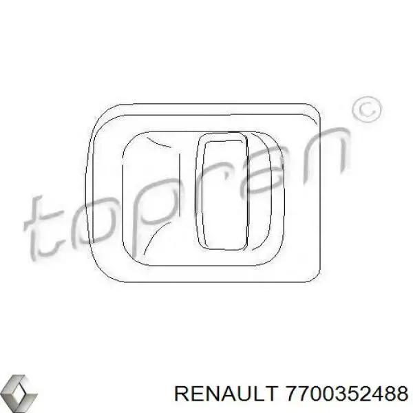 7700352488 Renault (RVI) maçaneta externa dianteira/traseira da porta esquerda