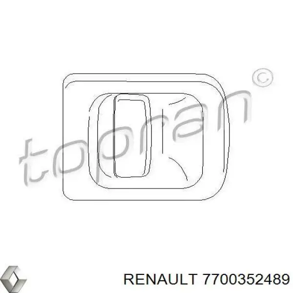 Ручка двери правой наружная передняя/задняя 7700352489 Renault (RVI)