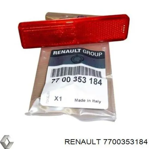 Купить 7700353184 Renault (RVI) Катафот (отражатель) заднего бампера