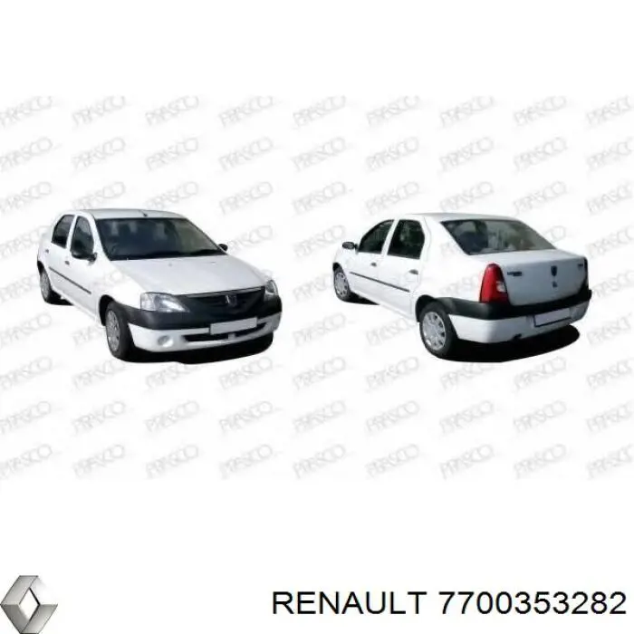 Ручка двери левой внутренняя передняя/задняя 7700353282 Renault (RVI)