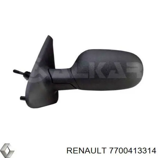 Правое боковое зеркало 7700413314 Renault (RVI)