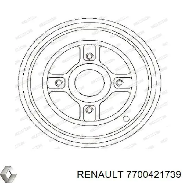 Задний барабан Renault (RVI) 7700421739