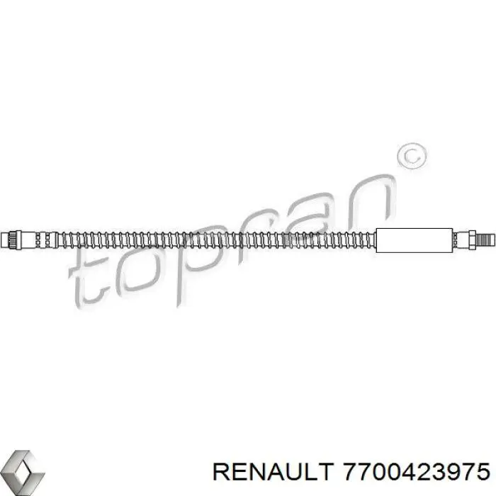 Latiguillo de freno delantero 7700423975 Renault (RVI)