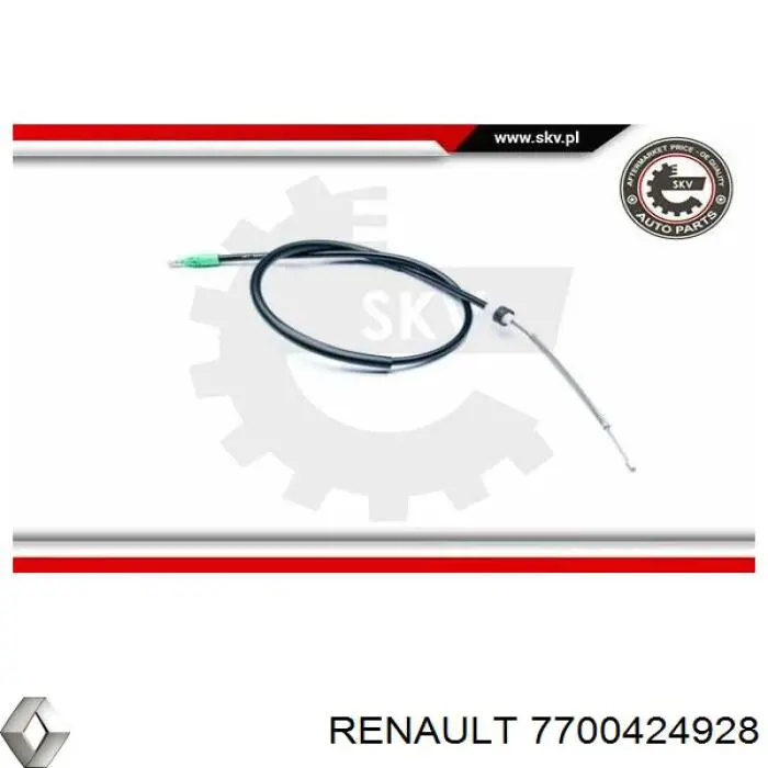 Трос ручника 7700424928 Renault (RVI)