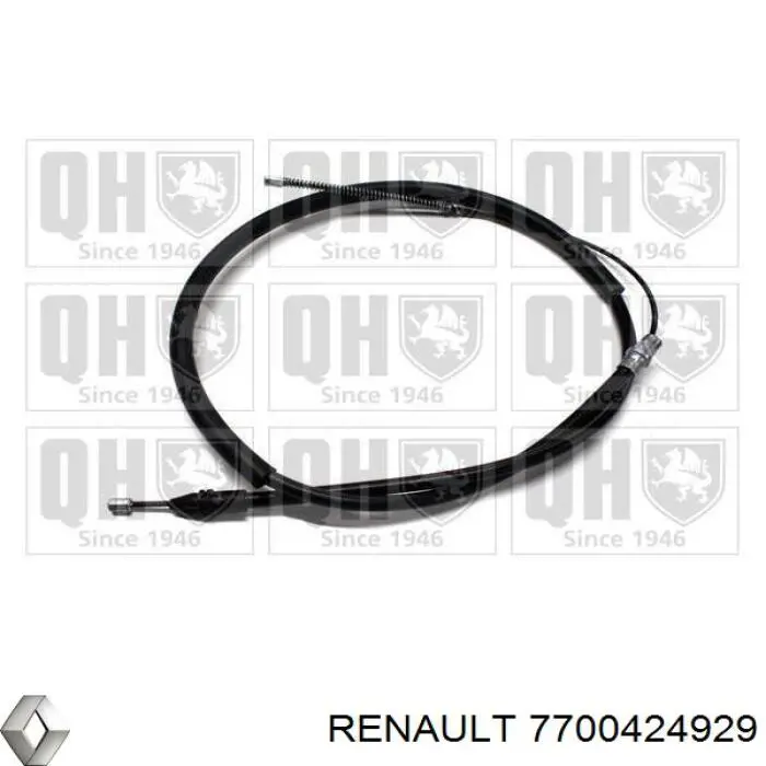 Задний трос ручника 7700424929 Renault (RVI)