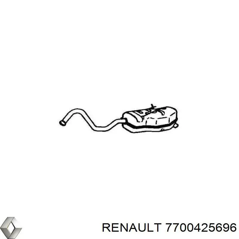 Глушитель задний 7700425696 Renault (RVI)