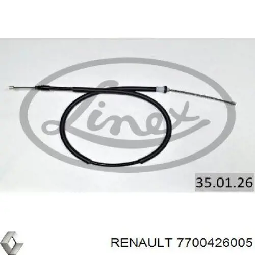 7700426005 Renault (RVI) трос ручного тормоза задний правый