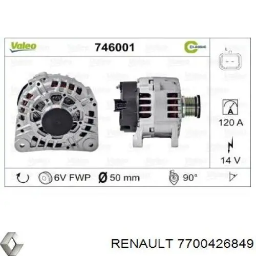 7700426849 Renault (RVI) gerador