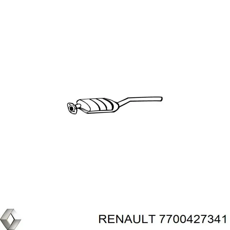 Глушитель, центральная часть Renault (RVI) 7700427341