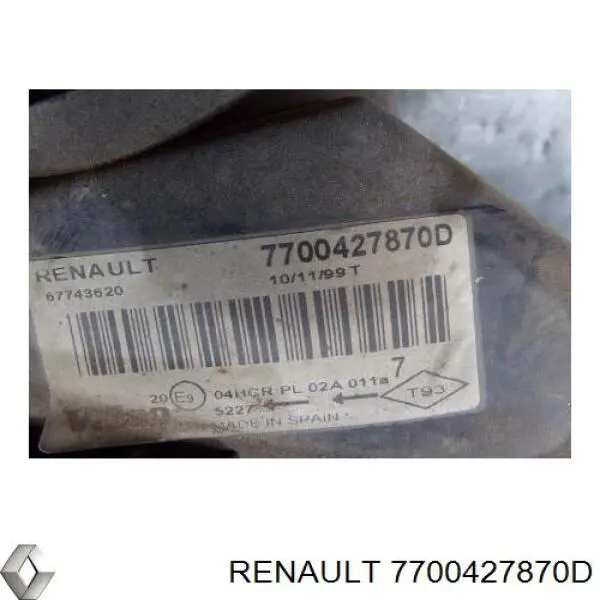 Правая блок фара Renault (RVI) 7700427870D цена, от 4.23 USD
