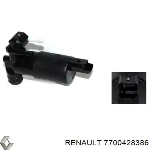 7700428386 Renault (RVI) bomba de motor de fluido para lavador de vidro dianteiro