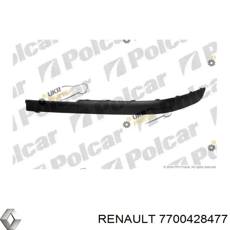 Купить 7700428477 Renault (RVI) Молдинг бампера переднего правый