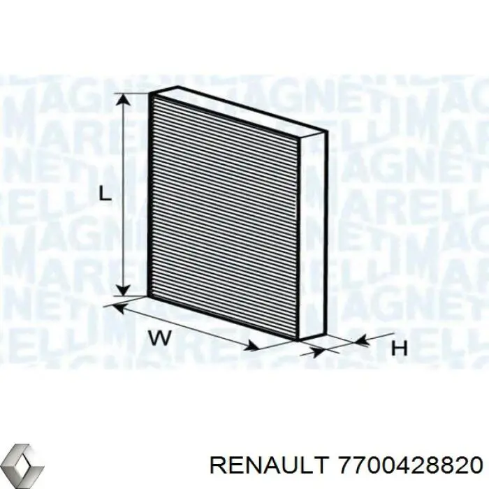 Фильтр воздушный отопителя Renault (RVI) 7700428820 цена, от 6.43 USD