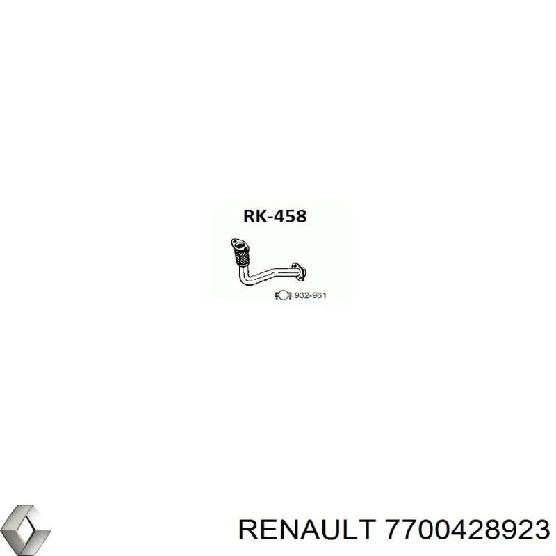 Приёмная труба 7700428923 Renault (RVI)