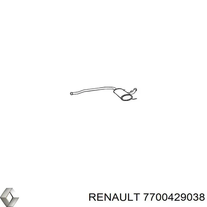 Купить 7700429038 Renault (RVI) Выхлоп центральный