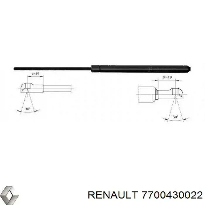 Купить 7700430022 Renault (RVI) Амортизатор стекла багажника (двери 3/5-й задней (ляды)