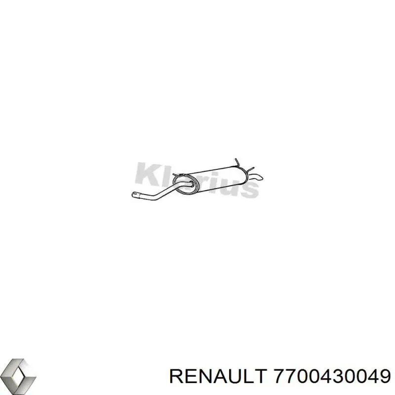 7700430049 Renault (RVI) глушитель, задняя часть