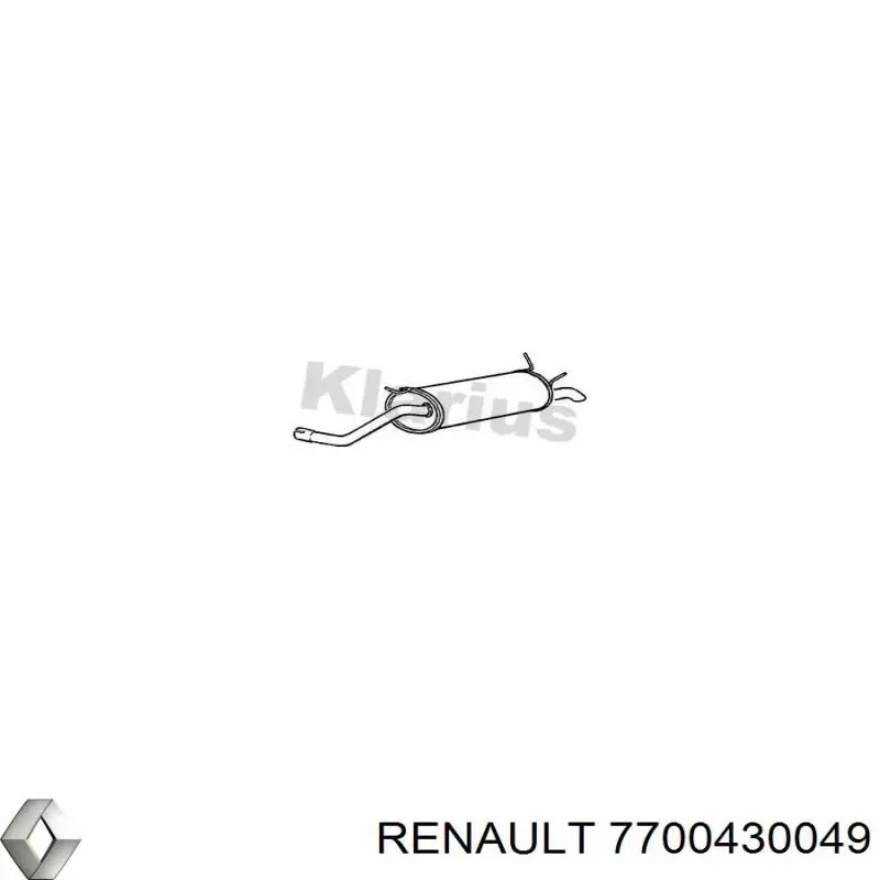 Глушитель задний 7700430049 Renault (RVI)