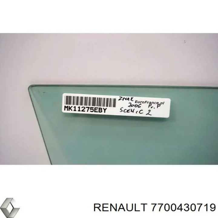 Стекло задней двери, левой Renault (RVI) 7700430719 цена, от 20.36 USD
