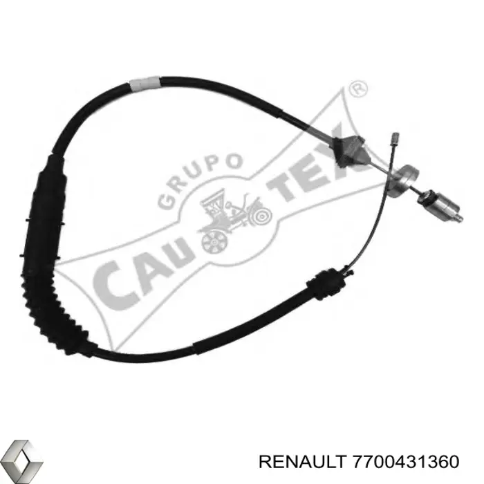 7700431360 Renault (RVI) cabo de embraiagem