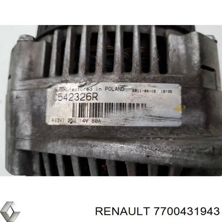 7700431943 Renault (RVI) Генератор автомобильный