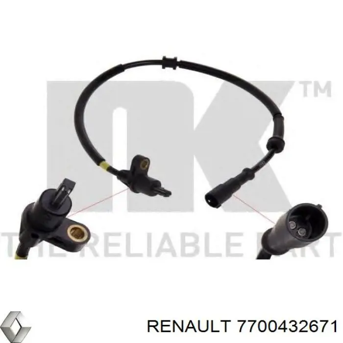 Датчик АБС (ABS) задний правый Renault (RVI) 7700432671 цена, от 19.26 USD