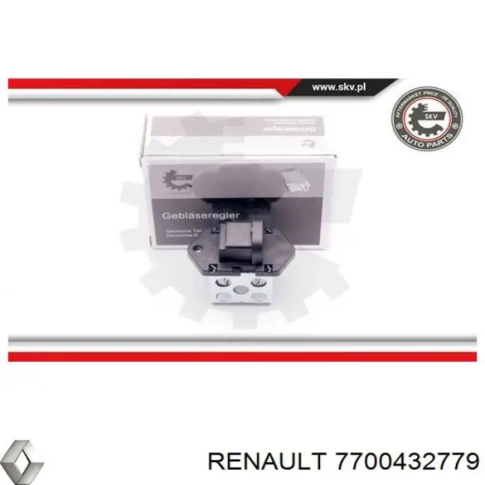 Резистор моторчика вентилятора кондиционера Renault (RVI) 7700432779 цена, от 3.80 USD