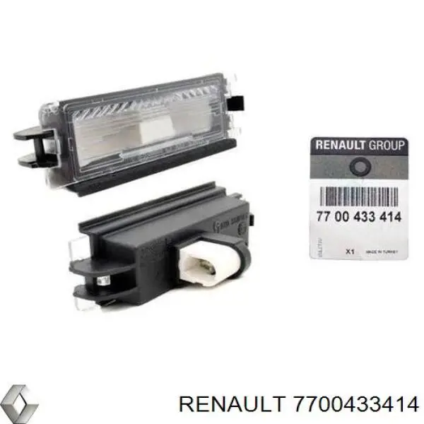 Compre 7700433414 Renault (RVI) Lanterna da luz de fundo de matrícula traseira