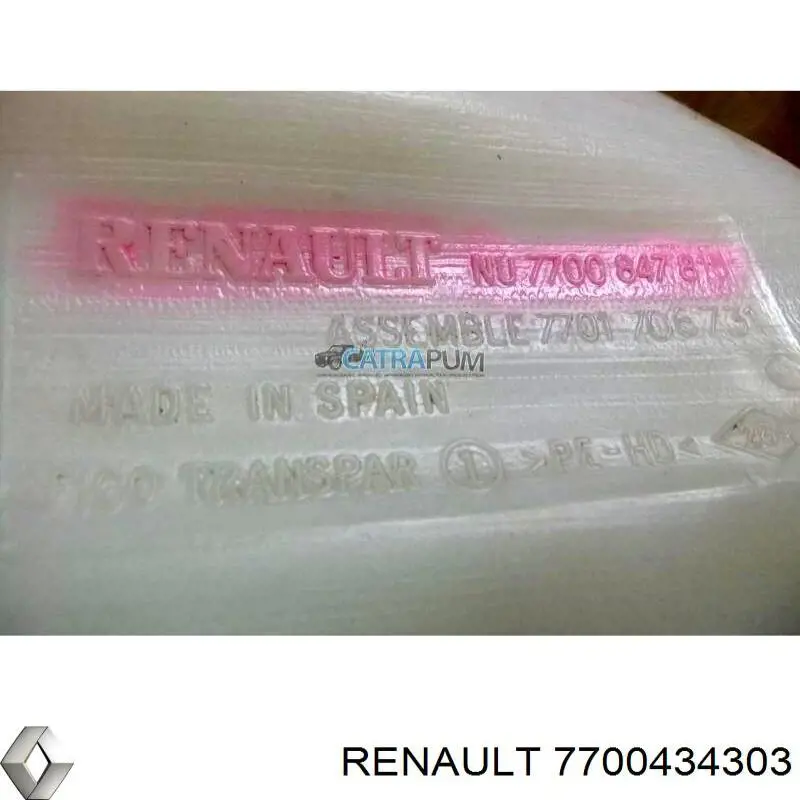 Механизм стеклоподъемника двери задней левой 7700434303 Renault (RVI)
