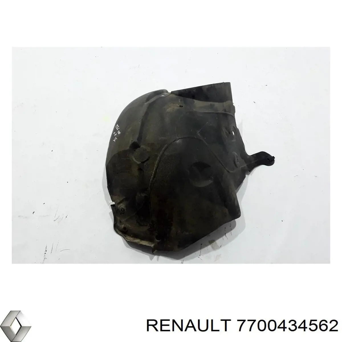 7700434562 Renault (RVI) guarda-barras esquerdo traseiro do pára-lama dianteiro